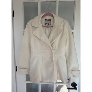 Y2K Body Central White Double Breasted Peacoat Size L